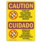 Signmission OSHA RADIATION, Turn Off Cell Phones Bilingual, 10in X 7in Rigid Plastic, 7" H, 10" W, Landscape OS-CR-P-710-L-10195 - alternate 1
